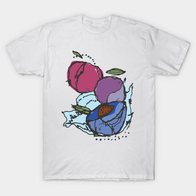 Peaches in bisexual flag color T-Shirt by linespace-001
